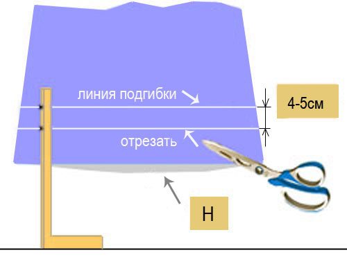 Как отметить линию подгибки пальто